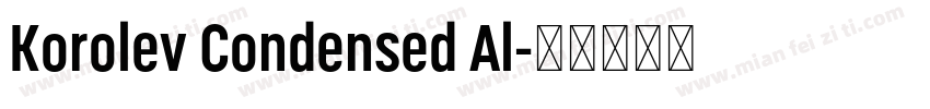 Korolev Condensed Al字体转换